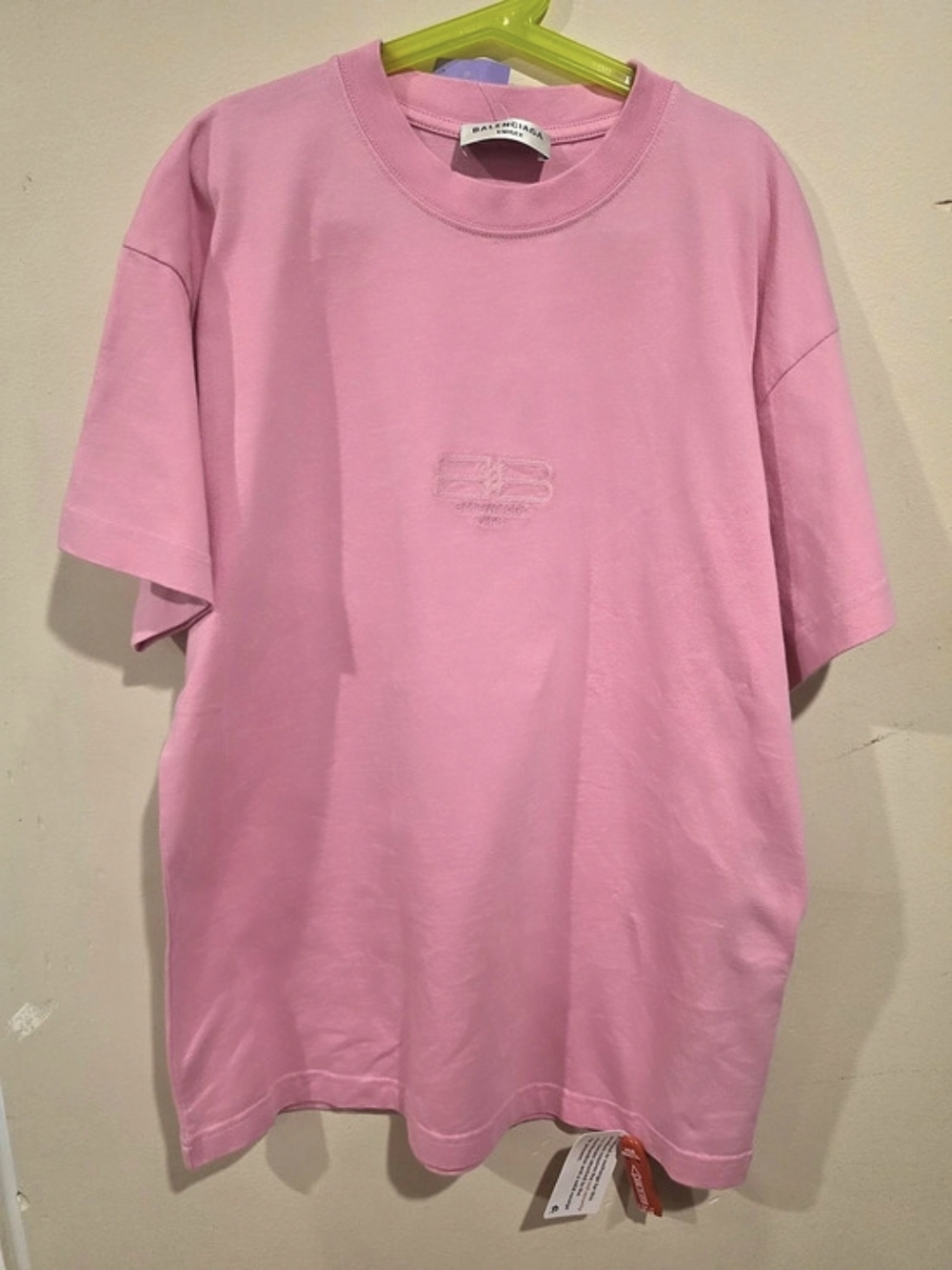 Balenciaga BB Paris Icon Vintage Jersey T-Shirt Pink